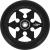 JP Ninja 6-spoke wheel 110 mm - black