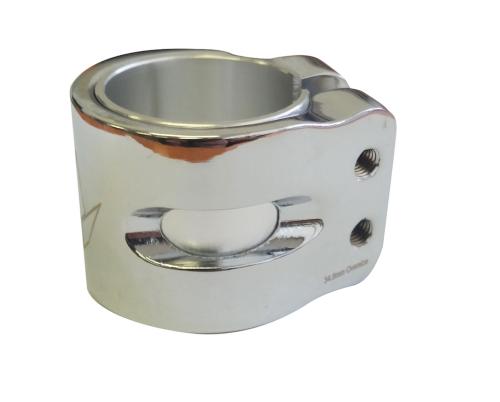Blunt twin slit clamp til løbehjul - krom