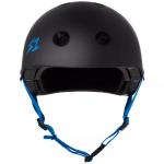 S-ONE Lifer skate helmet - black matte blue straps 