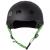 S-ONE Lifer skate helmet - black matte green straps 