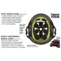 S-ONE Lifer skate helmet - black matte green straps 