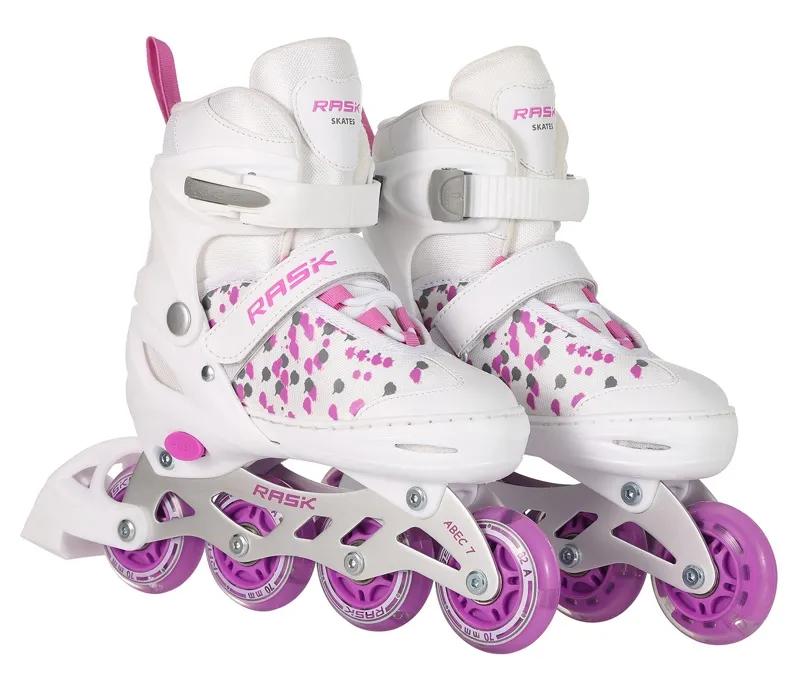 RASK Splash 3i1 justerbare børnerulleskøjter med LED lys – hvid tri-skate og inliners