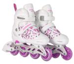 RASK Splash 3i1 justerbare børnerulleskøjter med LED lys – hvid tri-skate og inliners