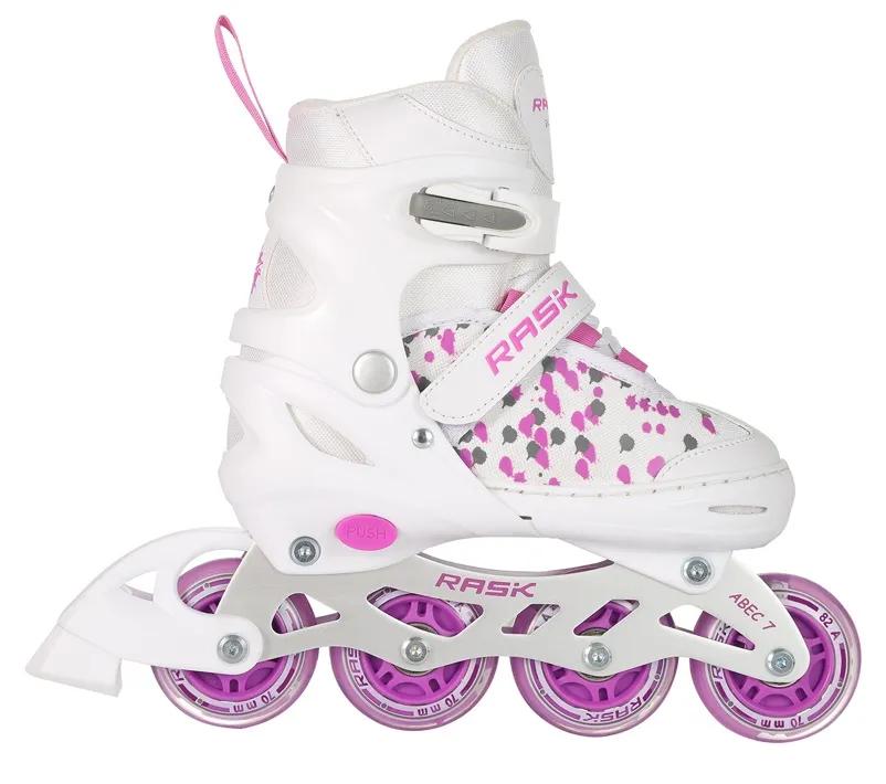 RASK Splash 3i1 justerbare børnerulleskøjter med LED lys – hvid tri-skate og inliners