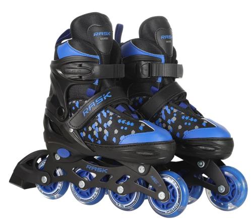 Blå RASK Splash rulleskøjter med LED lys til børn, justerbar størrelse, komfortable.